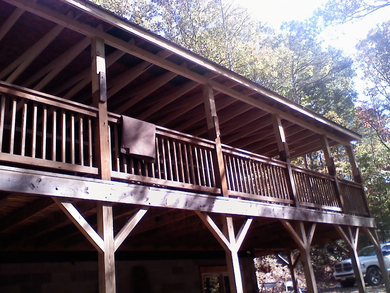 Timber framing under a new elevated porch and deck — Roof Leak Repair in Varnville by Roofing Brothers